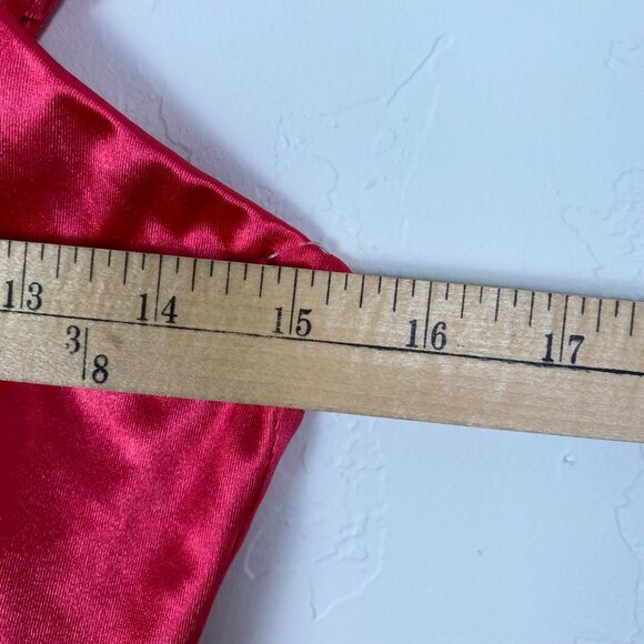 LOVE, NICKIE LEW Fuchsia Satin Mini Dress Size MEDIUM Adjustable Straps‎ NWOT - Picture 6 of 7